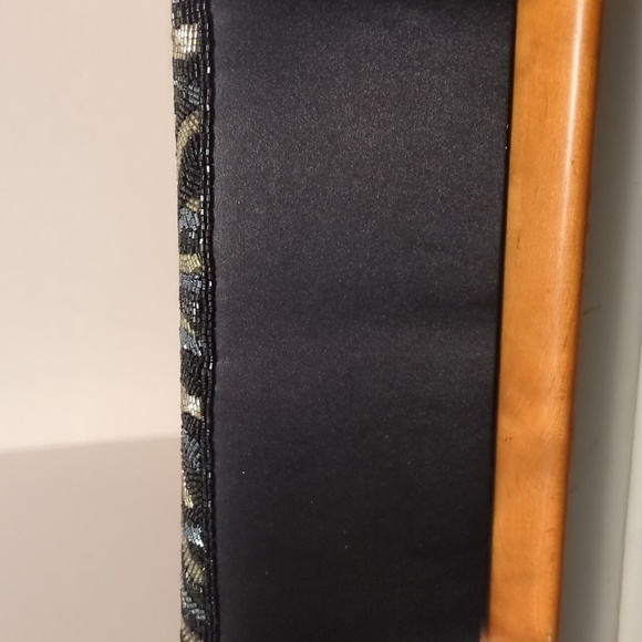 Black, Gold and Silver beaded clutch - Picture 2 of 3